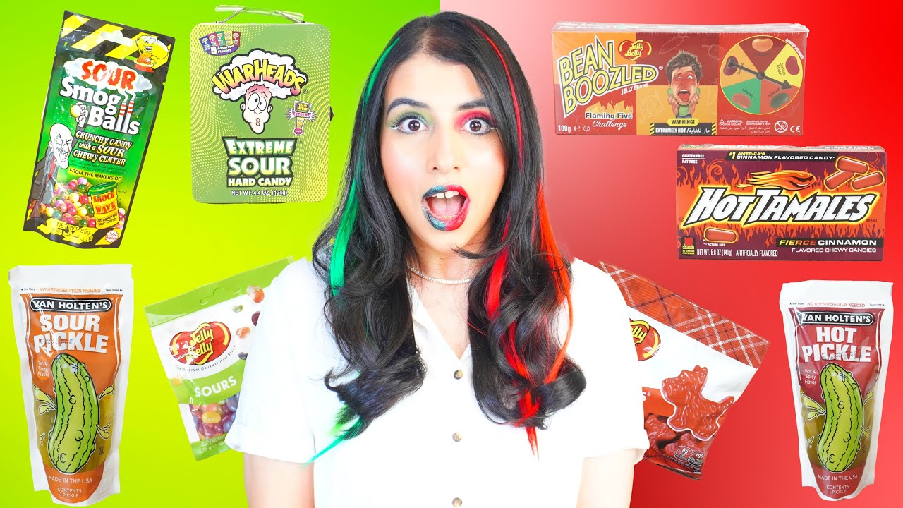 تحدي السناكات الحارة 🌶️ ضد الحامضة 🍋 | اتصدمت من النتيجة !! 😱