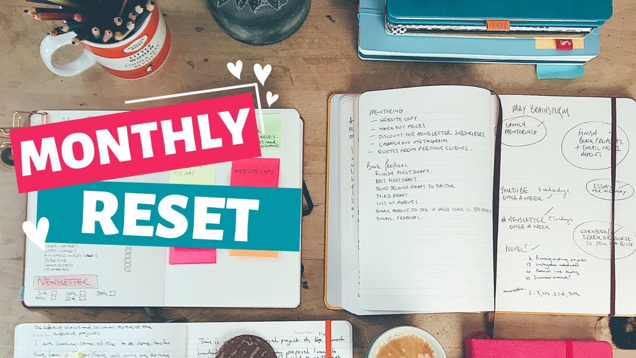 WRITER LIFE: Monthly Reset Routine for my Writing Projects | Getting Organised for the Month Ahead