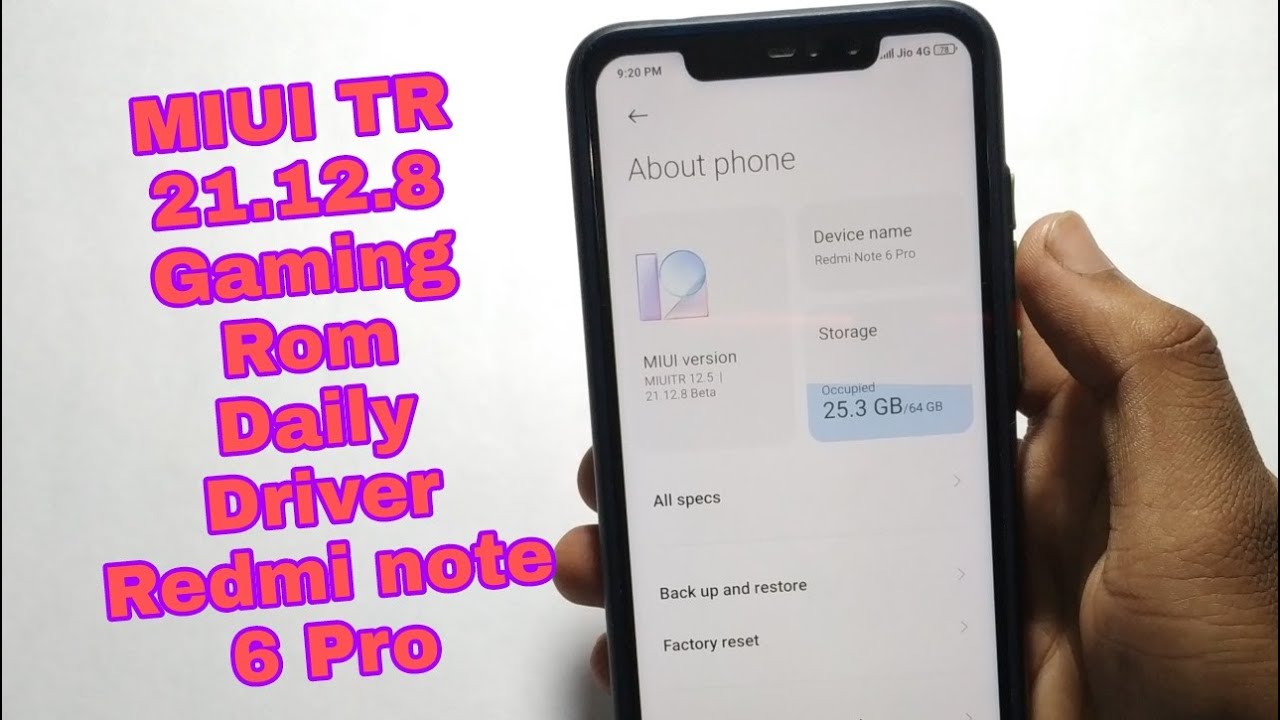 Miui Tr 21.12.8 For Redmi Note 6 Pro | Smooth Rom | Extra Customization | Smooth Gaming |