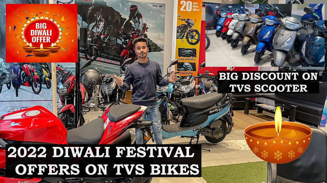 2022 Diwali Festival Offers On TVS Bikes😱All Apache Offers👌Big Discount On TVS Scooter😍Finance Offer