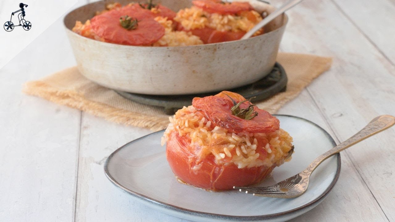 One-Step Roman Rice stuffed tomato