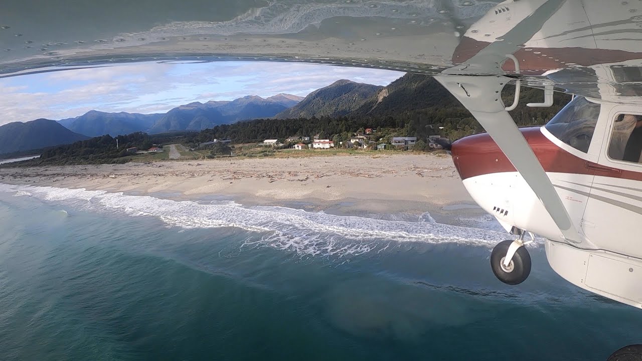 Flying to Haast and Neil's Beach on the West Coast NZ - Cessna 206