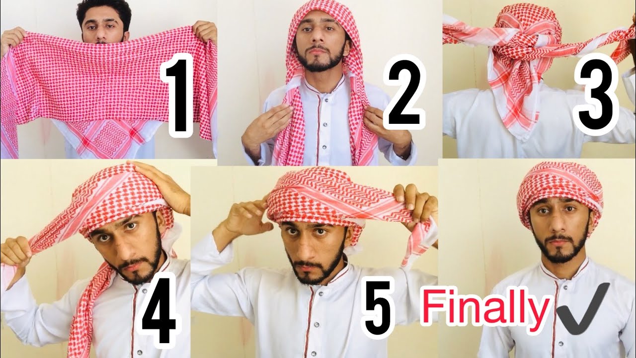How to wear Dubai style Headscarf | SHEMAGH GHOTRA | Full Tutorial | Majidshah 2020