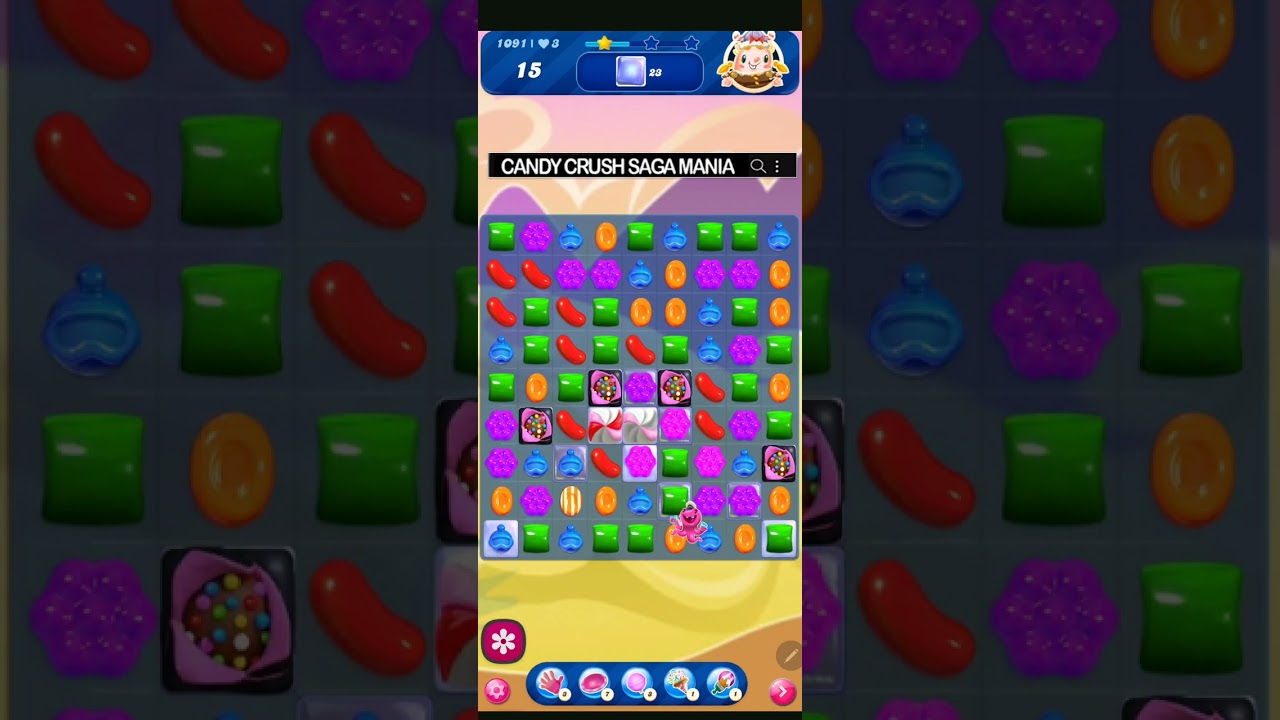 Candy Crush Saga Level 1091 NO BOOSTERS ✅🔄 Passed on First Try™ Combolicious™ 22 OLIVIA