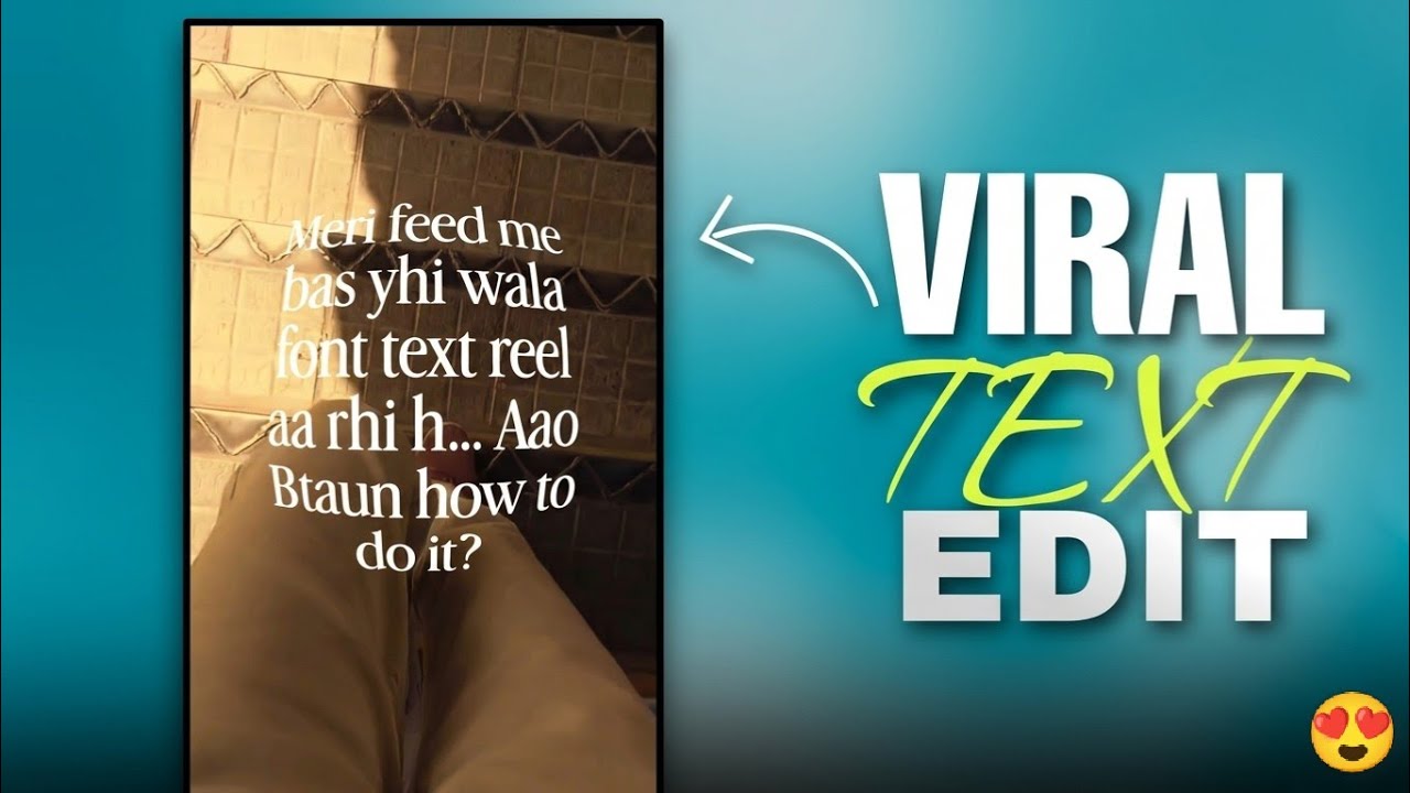 How to make Yellow Font Text Reel? 😍 | Trending Instagram Edits Tutorial