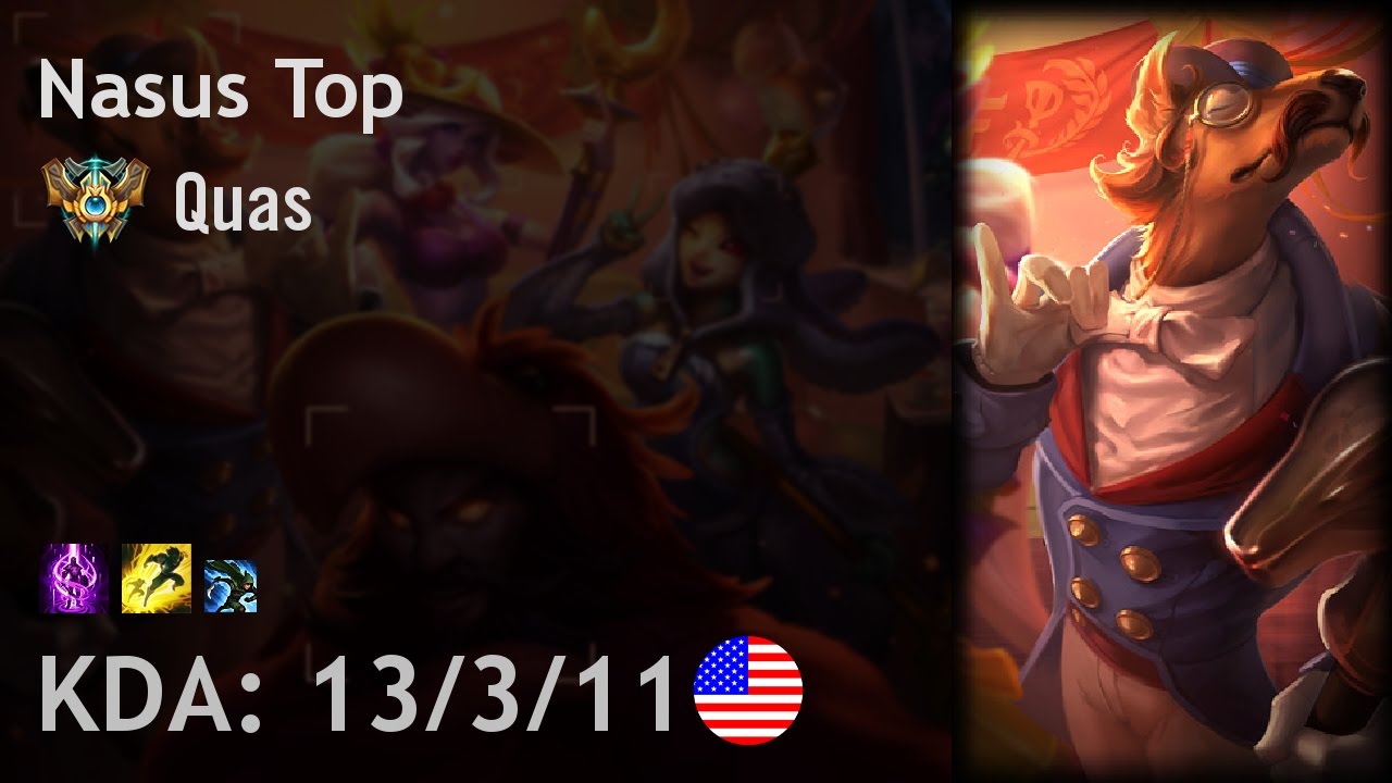 Nasus Top vs Shaco - Quas - NA Challenger Patch 6.21