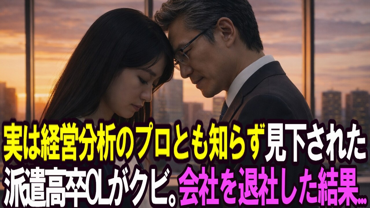 実は経営分析のプロとも知らず、見下された派遣高卒OLがクビ。会社を退社した結果...