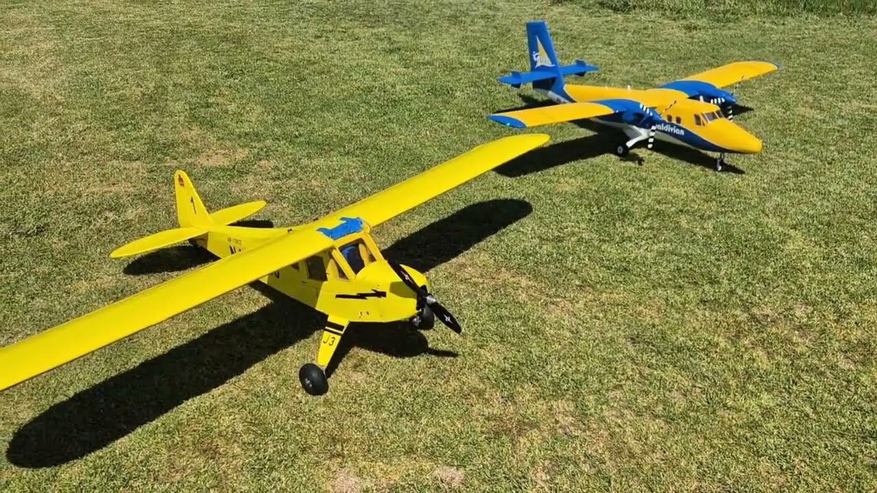 RC J3 Cub Chasing Twin Otter: Flight Twelve 