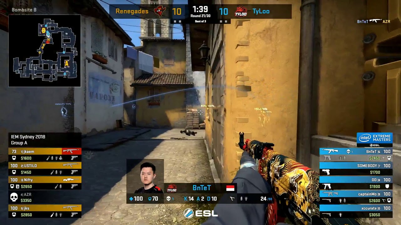 TyLoo BnTeT ACE vs Renegades @ IEM Sydney 2018