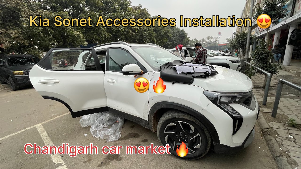 Kia Sonet Accessories Installation 😍 || Chandigarh में Seat Cover Change 🔥