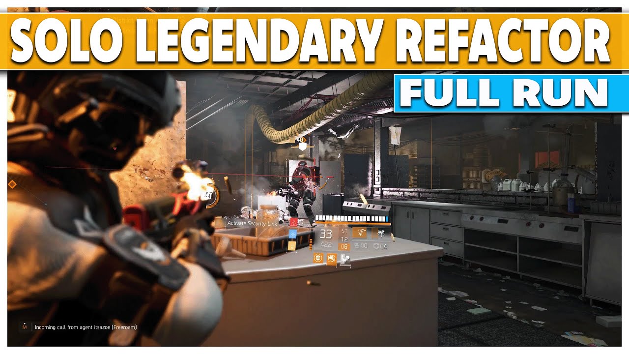 DUA Solo Legendary Refactor Build - Full Run No Commentary. The Division 2