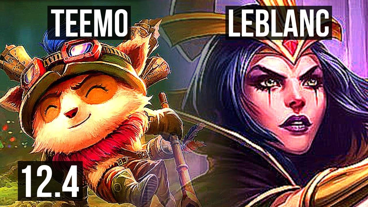TEEMO vs LEBLANC (MID) (DEFEAT) | 2.6M mastery, Rank 7 Teemo, 900+ games | KR Master | 12.4