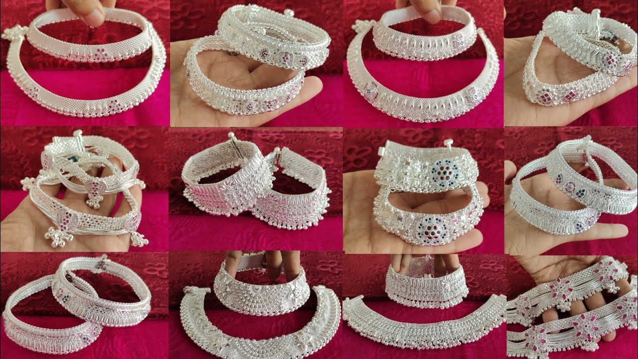 Latest heavy wear silver payal designs with weight and price // शादी के लिए भी पायजेब का नया डिजाइन 