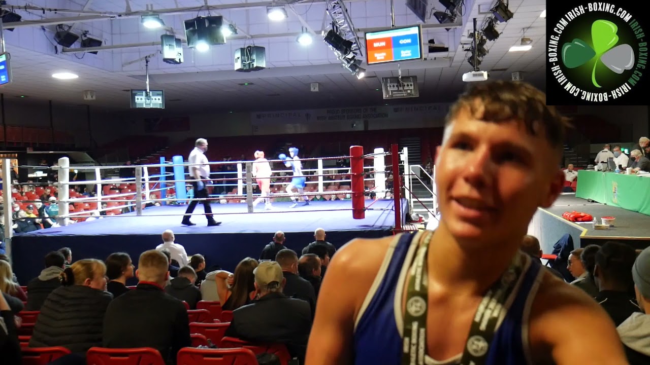 54KG IRISH U22 NATIONAL CHAMPION DYLAN EAGLESON TALKS TO IRISHBOXING.COM - POST FIGHT INTERVIEW