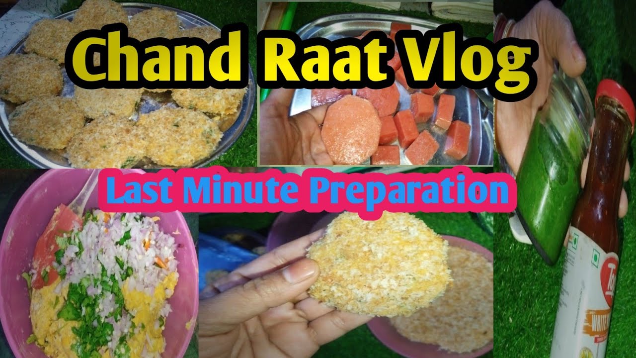 Chand Raat ka Vlog|Last Minute Preparation|Frozen crunchy Kawab 😋|chatni Recipe|home maker Ruhi vlog