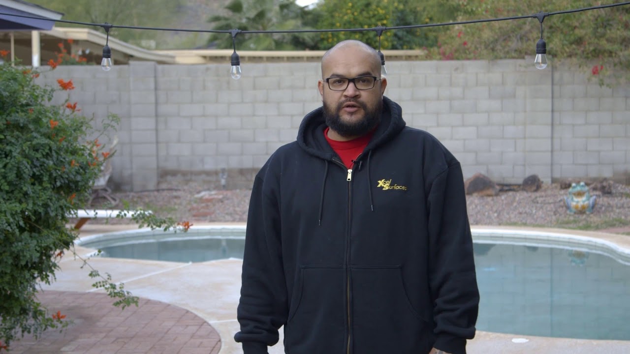 Xcel Surfaces Painting Old Pool Deck