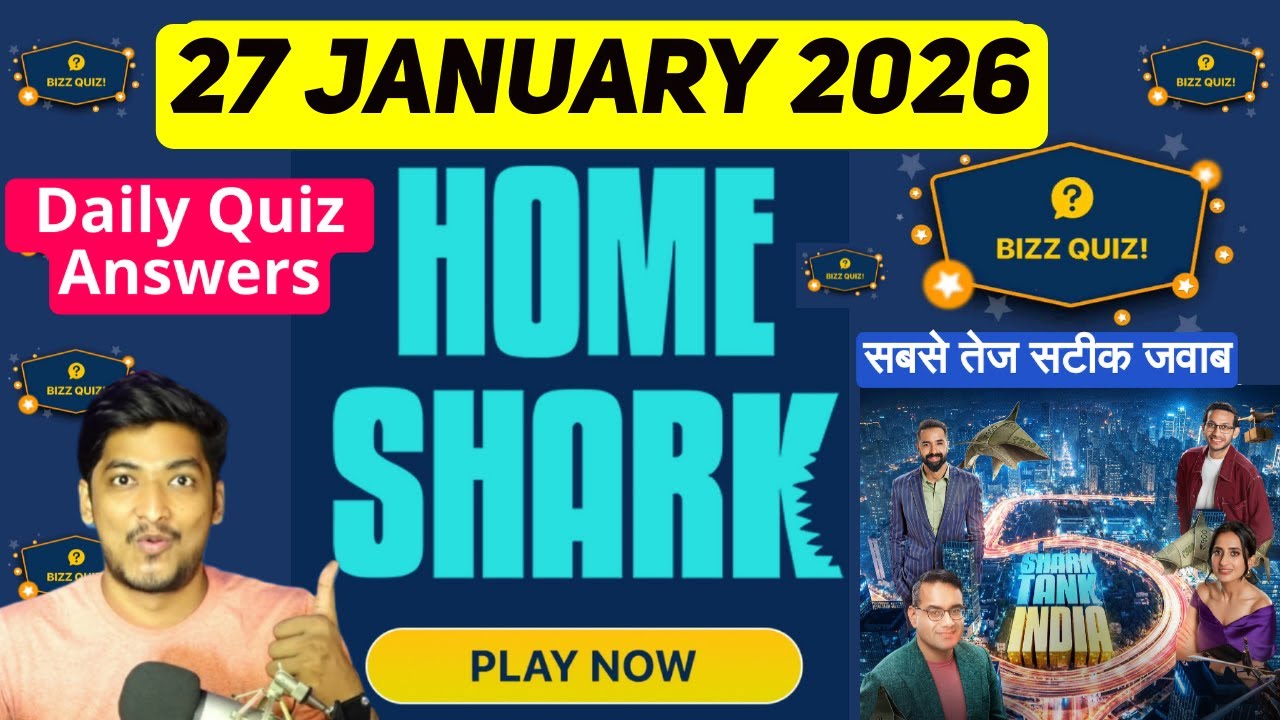 Biz Quiz 27 January 2026 | Shark Tank India Season 5 Live Play along Answers | Biz Quiz Answer Today