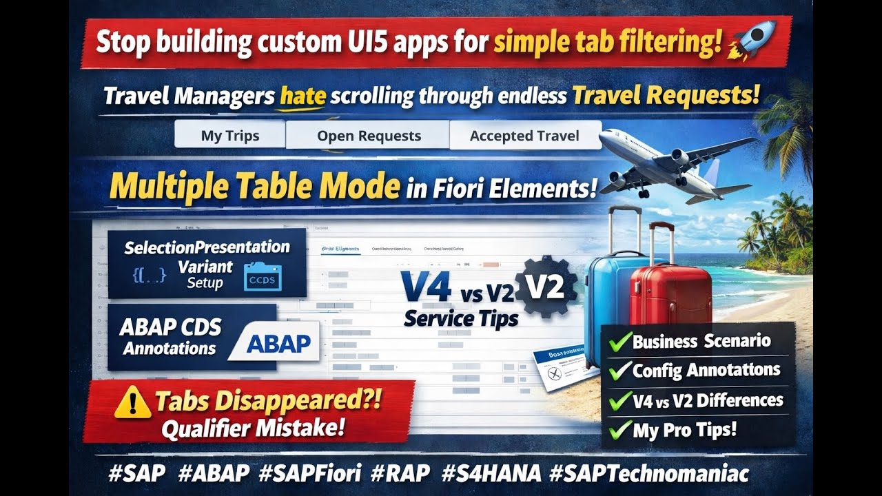 Освойте SAP Fiori Elements: создавайте несколько представлений (вкладок) без JavaScript! 15