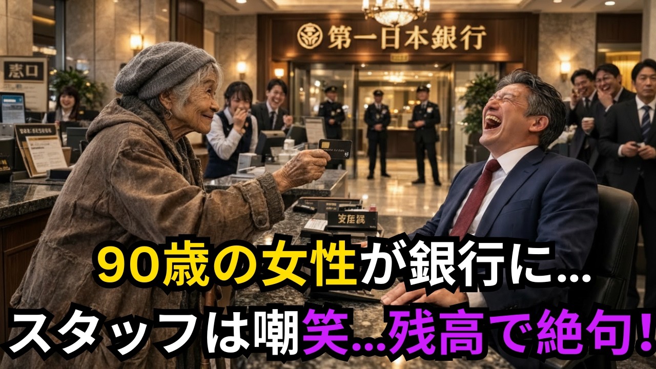 90歳の女性が銀行に入った…スタッフは嘲笑ったが、残高を見て全員が絶句した
