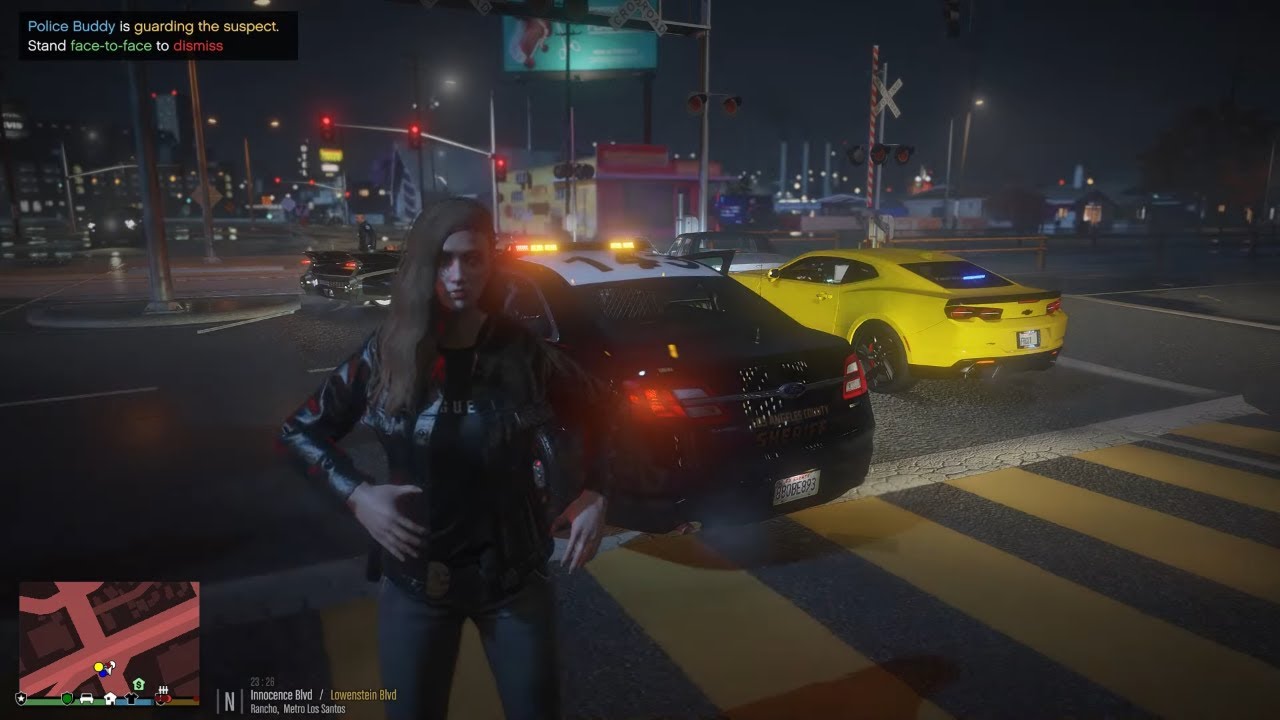 Gta 5 LSPDFR Playing As Female LAPD Undercover Cop - Camaro Night City Patrol #gta #gta5 #lspdfr