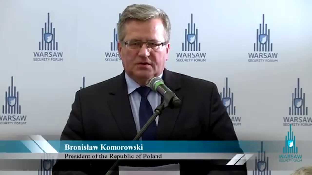 Warsaw Security Forum 2014 - Bronisław Komorowski, President of Poland