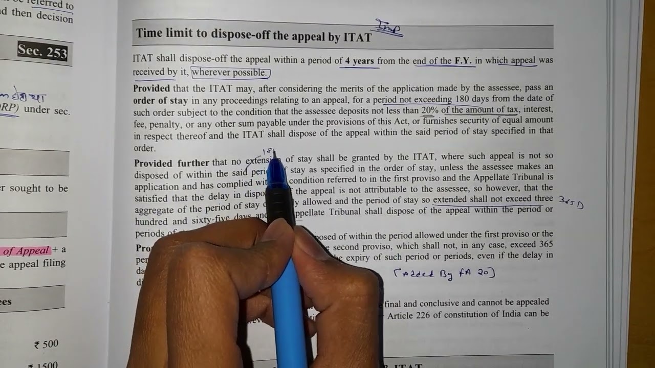 time limit to dipose off the appeal by ITAT  Income tax act 1961