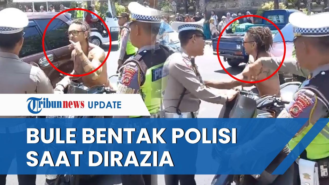 BULE KURANG AJAR! Bentak Satlantas di Gianyar saat Dirazia karena Tak Pakai Helm: You Want Money?
