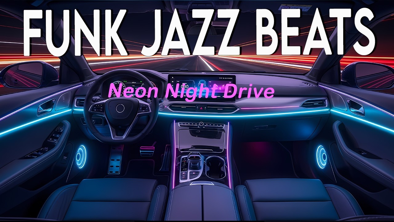 Midnight Neon Ride ⚡ Funky Jazz Beats for Late Night Cruising 🌃🎷