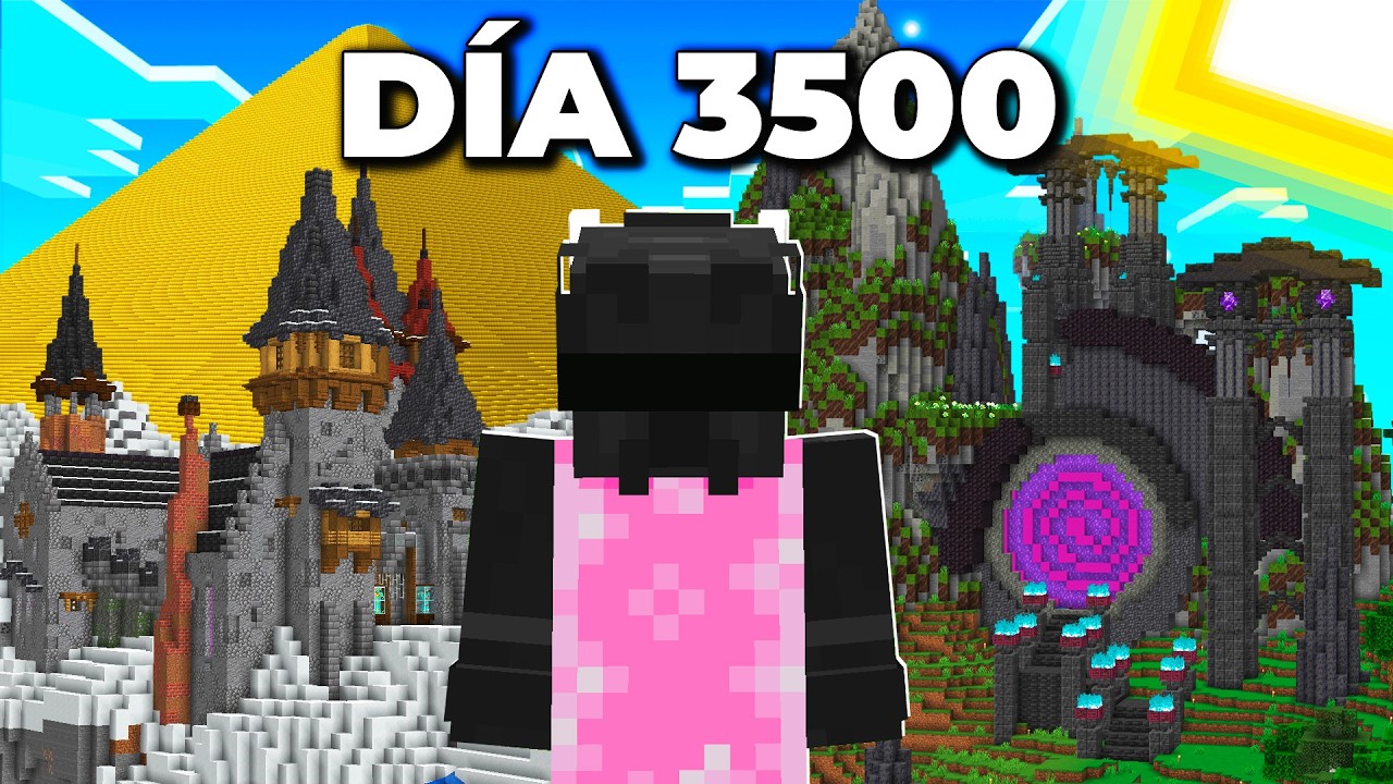 Sobreviví 3500 días… así es TODO mi mundo de Minecraft