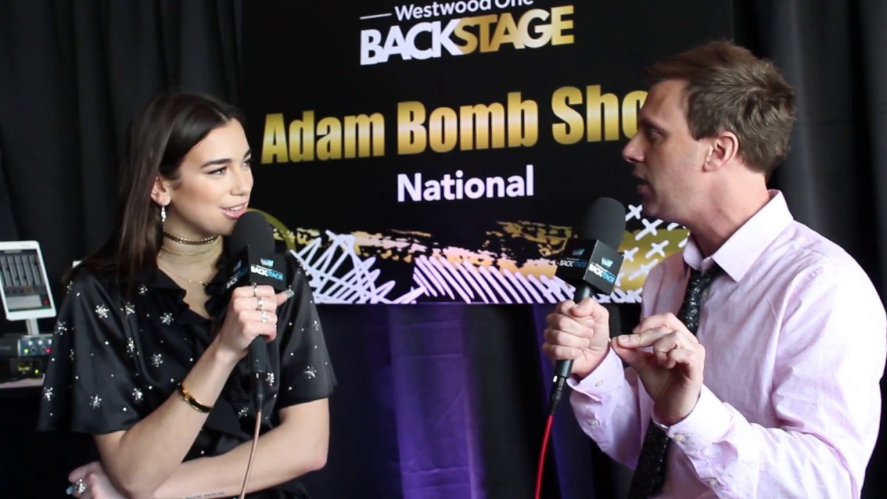 Backstage at the Grammys with Dua Lipa