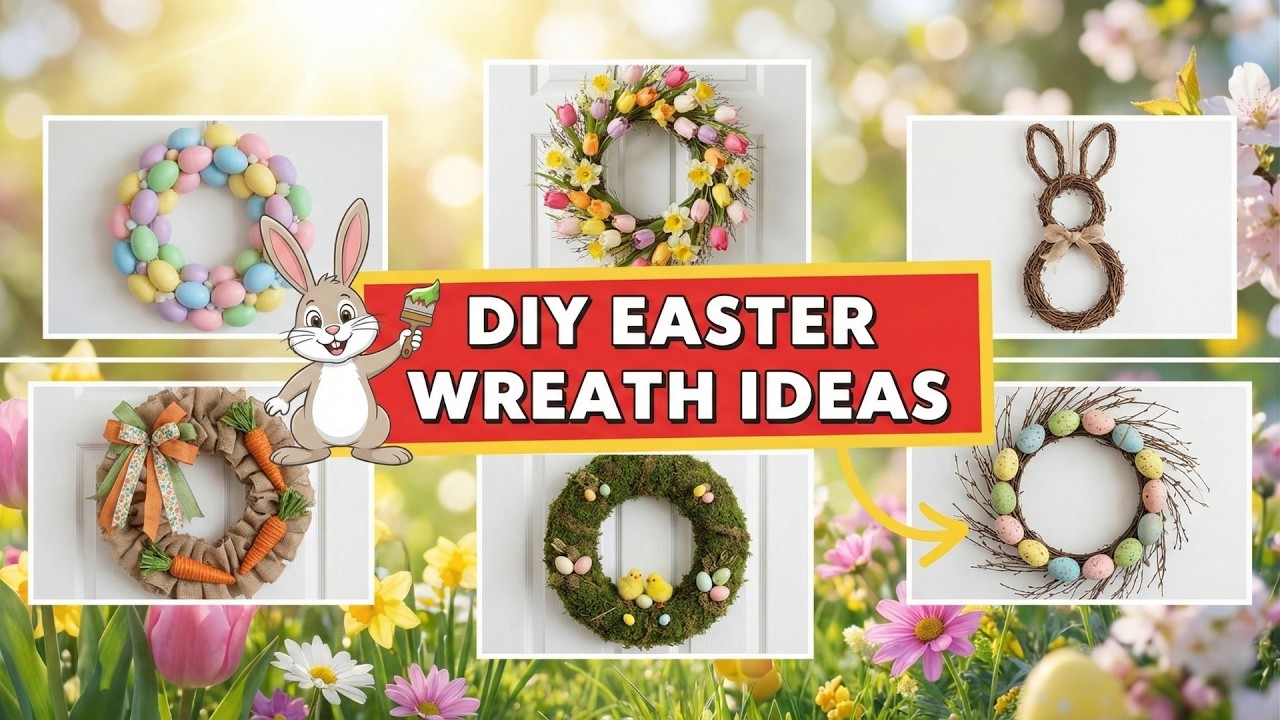 Welcome Spring! 🐣 Easter Wreath Ideas 2026 Easy DIY Door Decor for Home & School