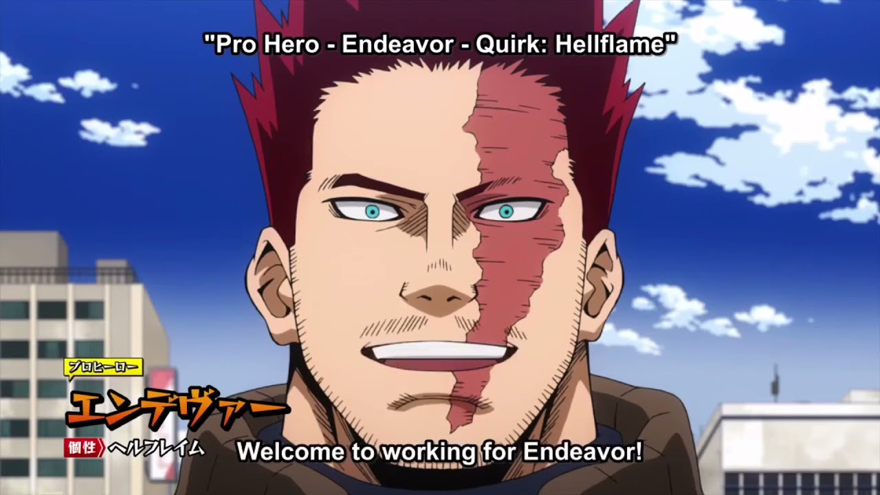 Deku, Todoroki & Bakugou intern at the Endeavor agency