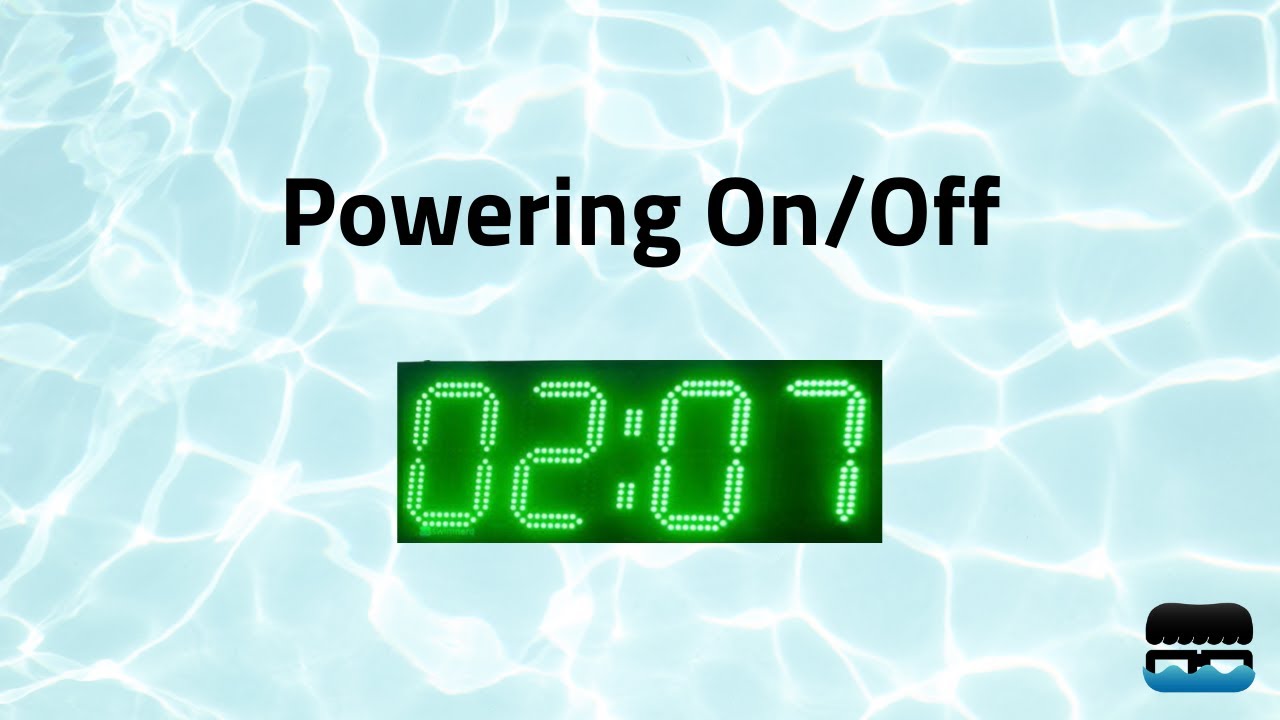 Swimnerd Pace Clock: Powering On/Off