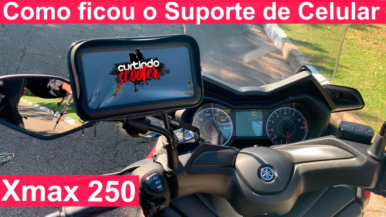 Como ficou o Suporte de Celular da Yamaha Xmax 250
