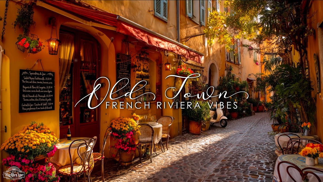 An Afternoon in Old Town Nice 🍋✨ Traditional French & Italian Café Music + Mediterranean Ambience