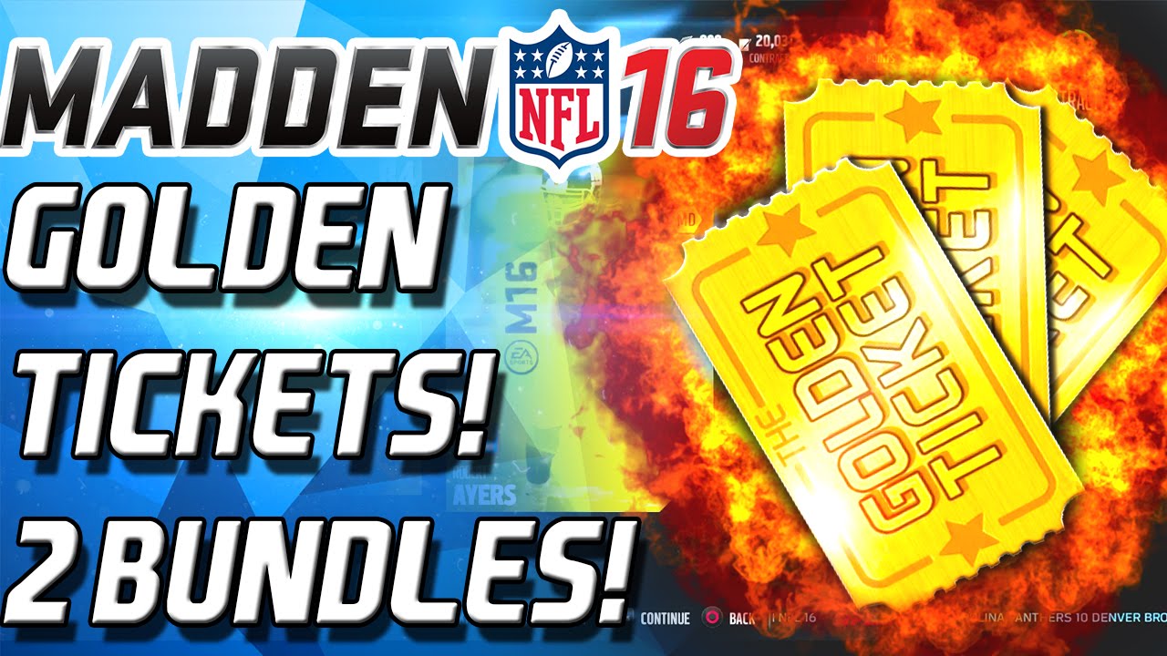 GOLDEN TICKETS! BEST OR WORST PACKS EVER? - Madden 16 Ultimate Team