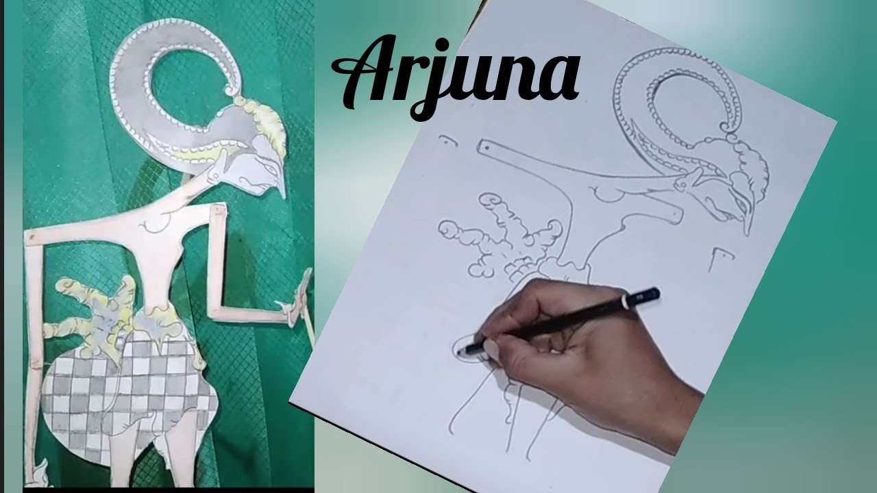 Cara Menggambar Wayang Arjuna Sekaligus Mempragakanya