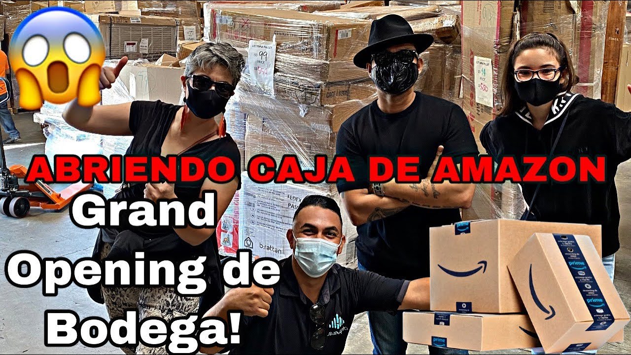 ABRIENDO PALLET DE AMAZON EN EL GRAND OPENING DE UNA BODEGA | Con El ARTISTA Frankie J!!