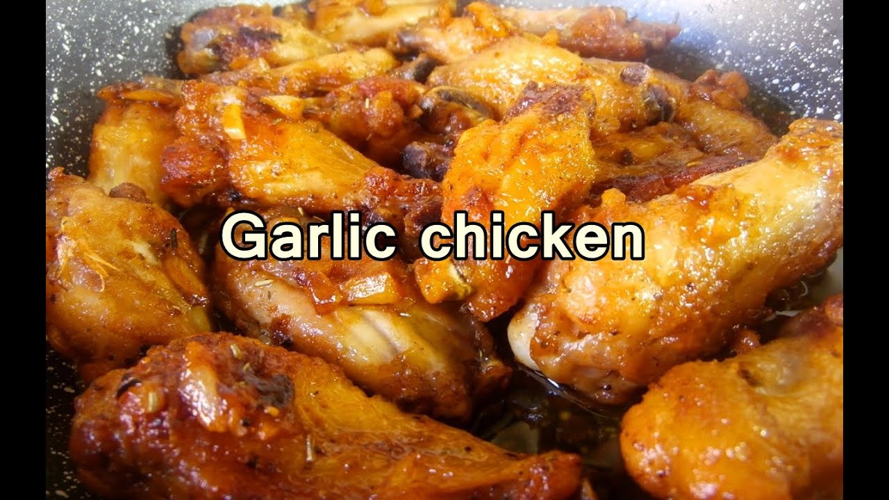 TASTY GARLIC CHICKEN WINGS - easy food recipes for dinner to make at home