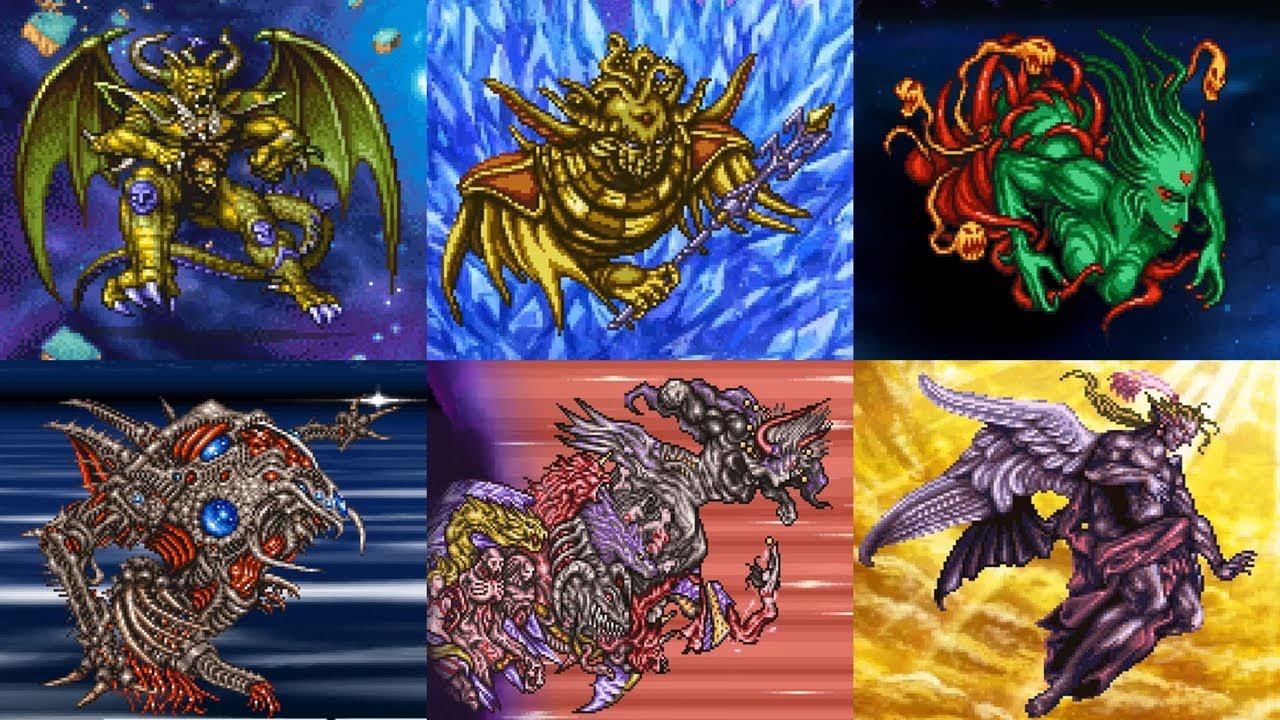 Final Fantasy I, II, III, IV, V, VI Pixel Remaster - Humiliating all Final Bosses