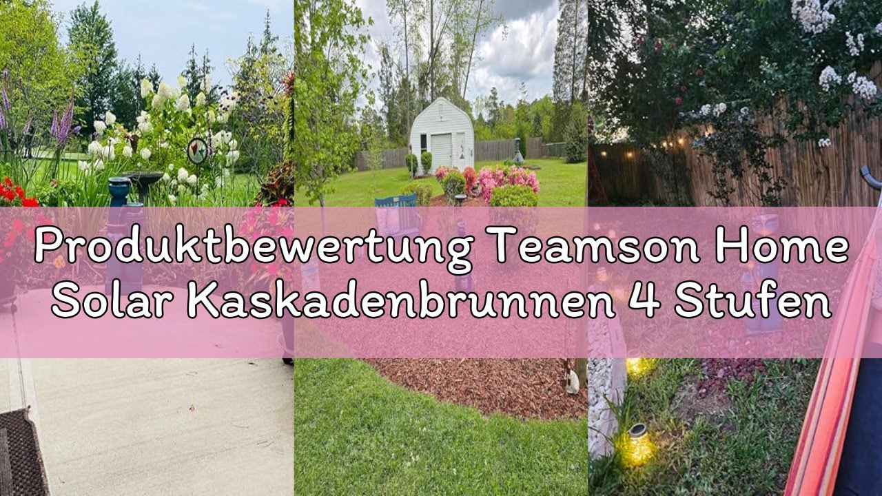 Produktbewertung Teamson Home Solar Kaskadenbrunnen 4 Stufen Terrakotta für Garten