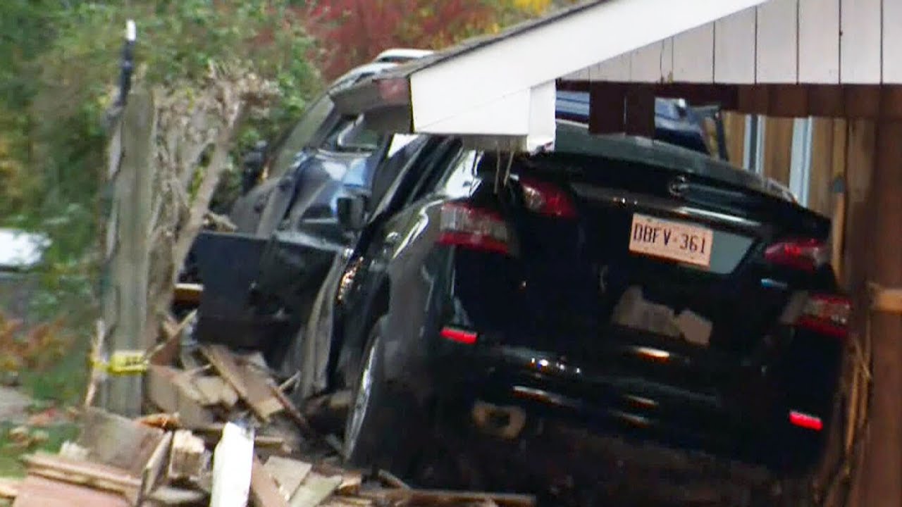Man in critical condition after car crashes into Toronto home