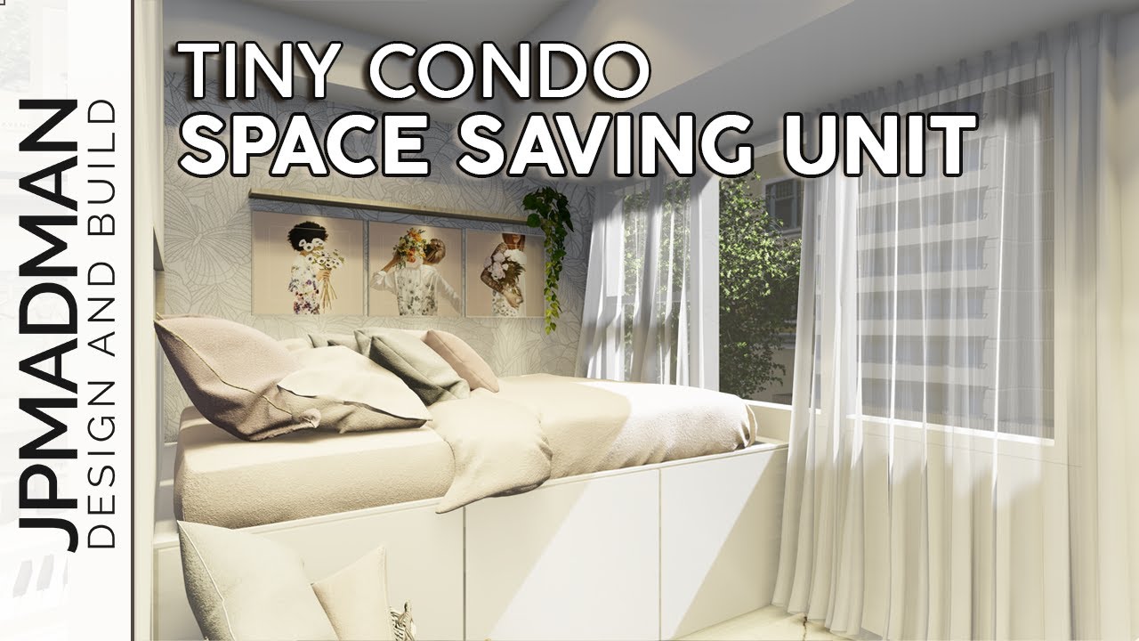 28sqm Tiny Condo w/ Walk in Closet & Full of Storage : Space Saving Unit & Modular | The Rise Makati