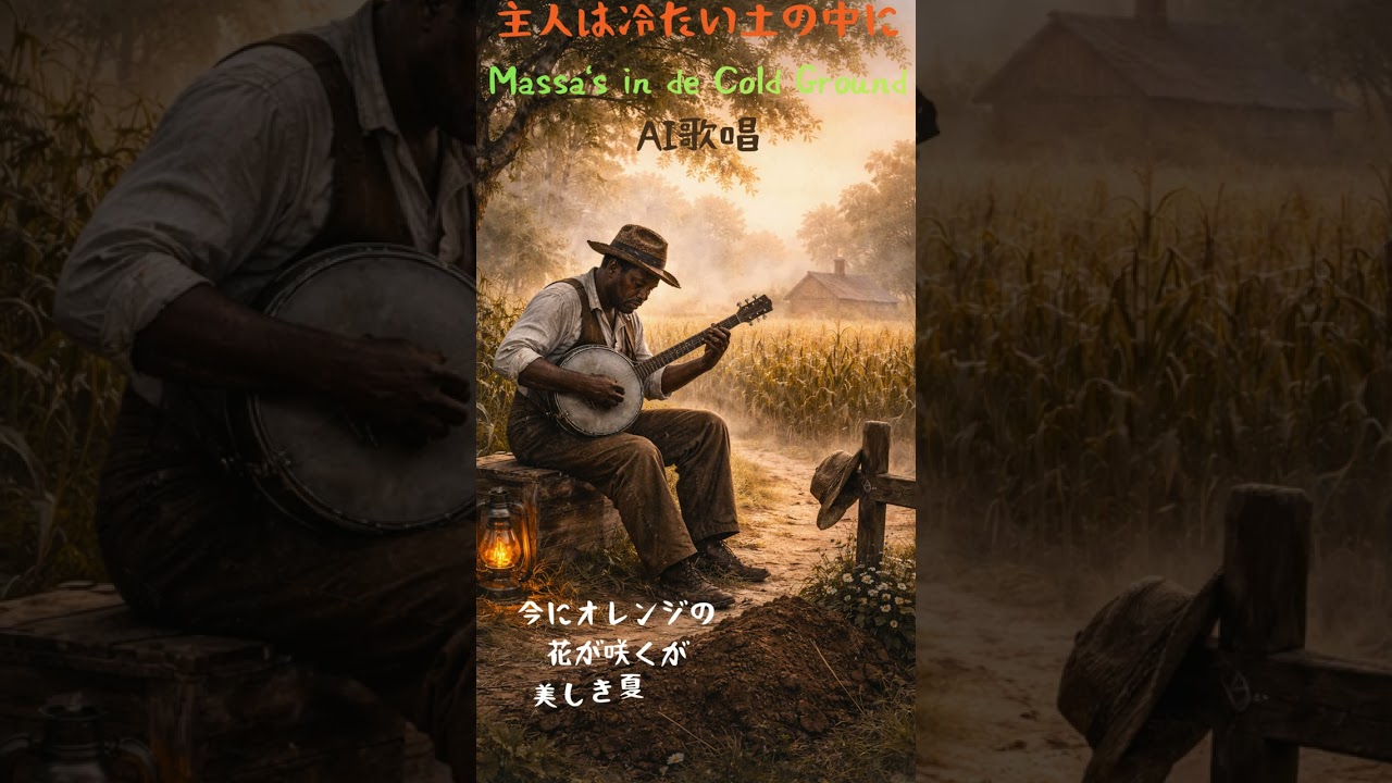 主人は冷たい土の中に　新日本語歌詞　AI歌唱#バンジョー#合唱曲#秋の歌#草原の歌#自然と歌