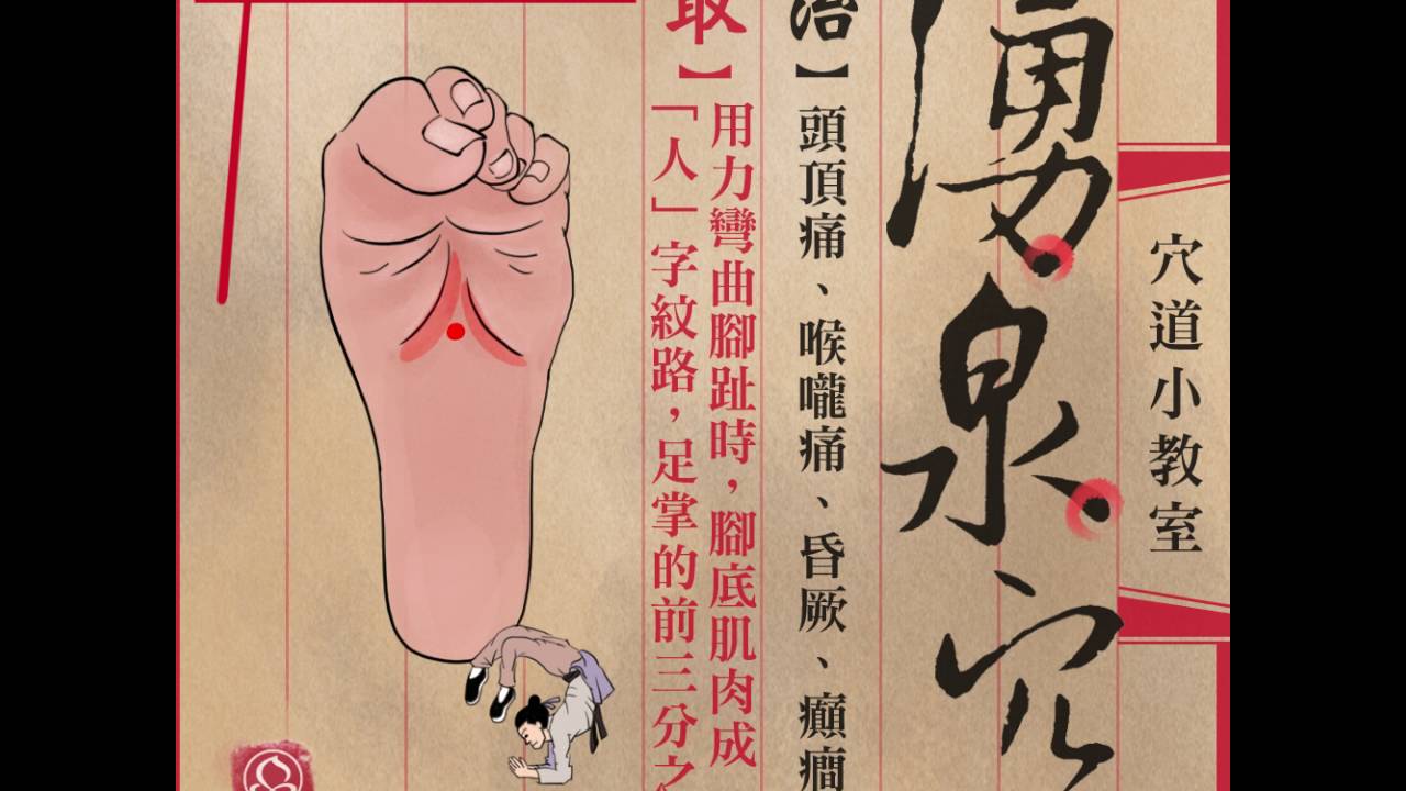 【穴道小教室】強身健體的湧泉穴