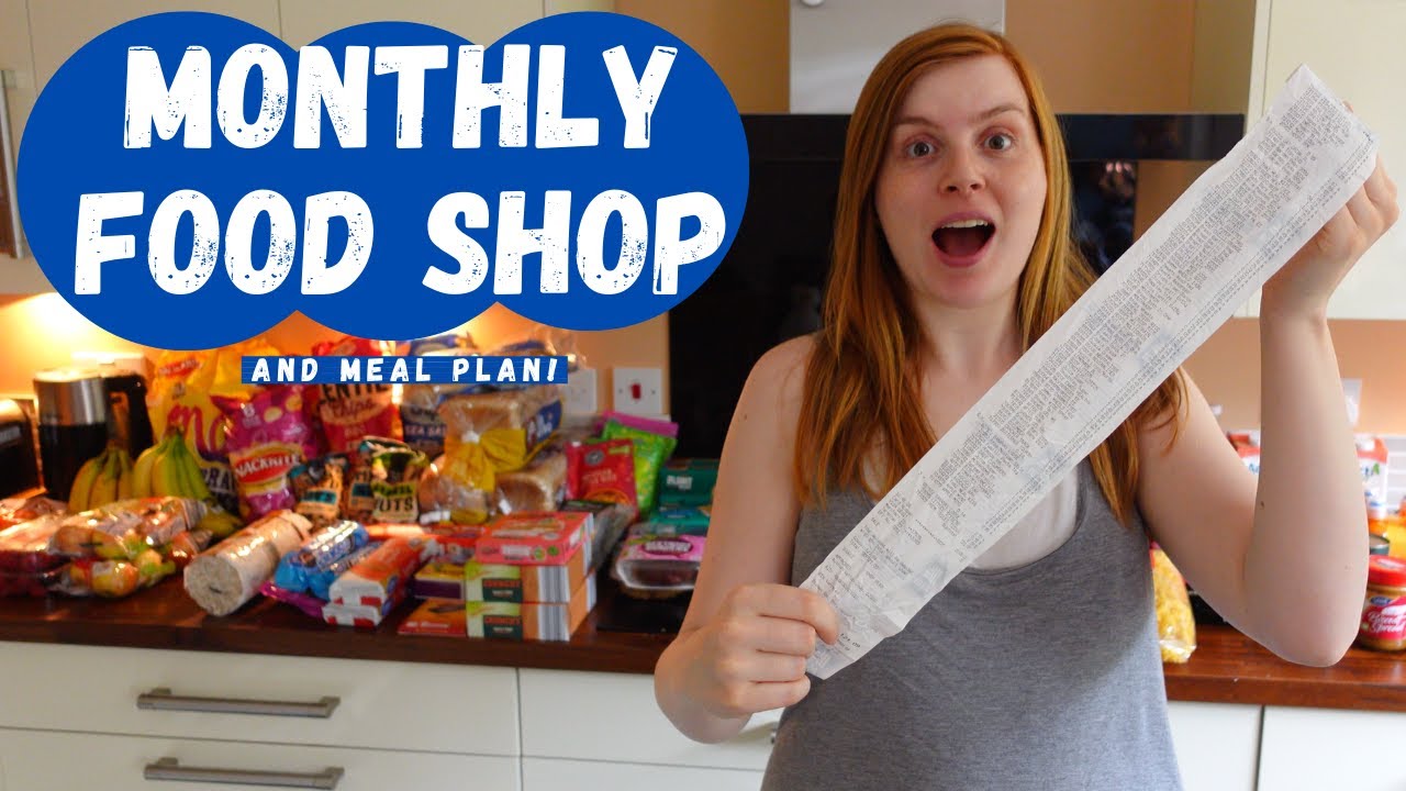 MONTHLY FOOD SHOP & MEAL PLAN | Grocery Haul | Bulk cooking | Vegan meal ideas | ALDI food shop 🍎🥑🥘