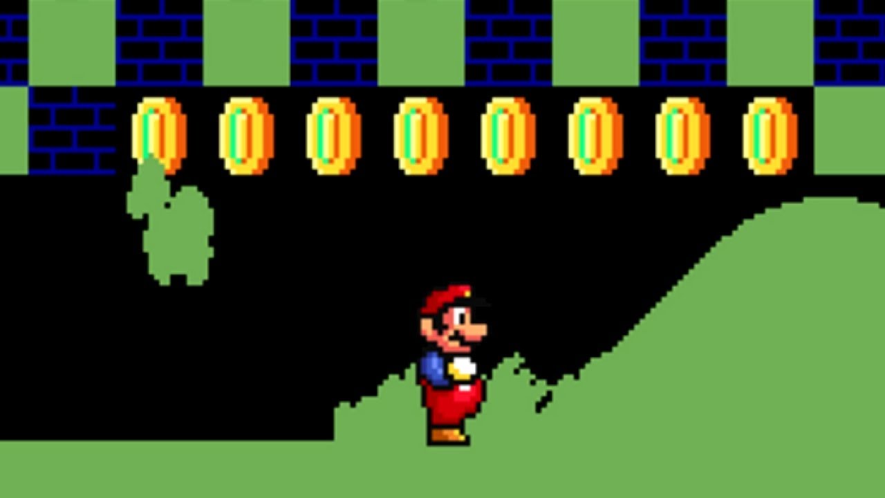 Super Mario Bros. (SNES): Glitch level 28-54 (World 1-4 hybrid)