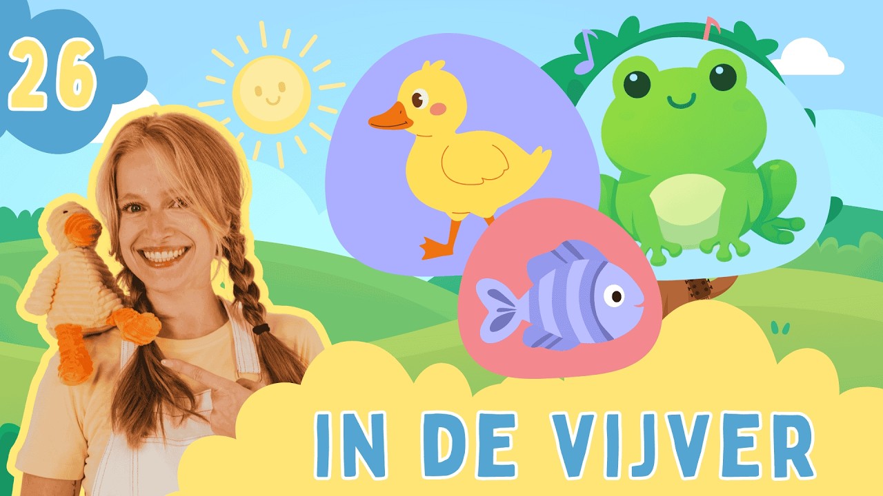 In de vijver | Leer over dieren in de vijver | Juf Lisi's Muziektuin voor peuters en kleuters