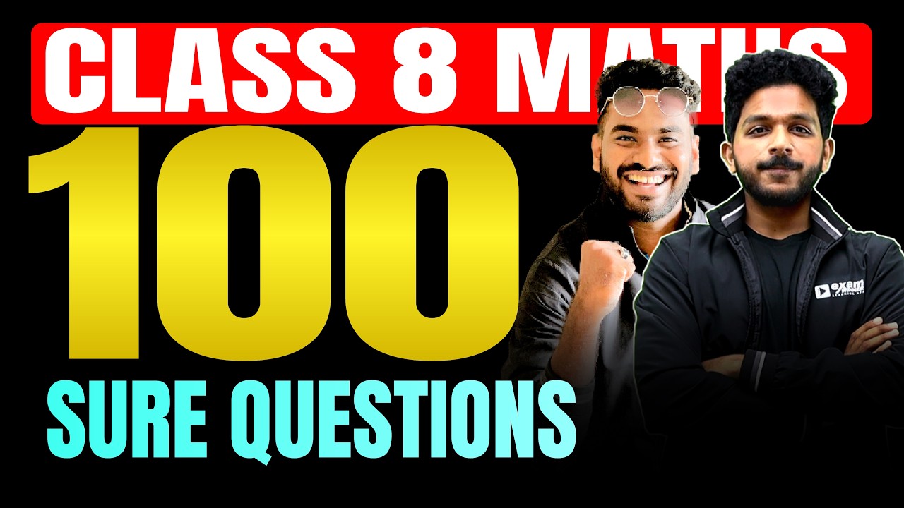 Class 8 Annual Exam | Maths | 100 Sure Questions | Exam Winner