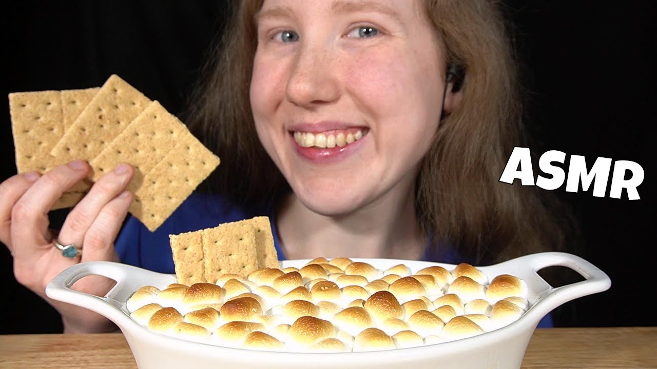 ASMR S'MORES DIP MUKBANG (Collab with FoodCravings ASMR) EATING SOUNDS